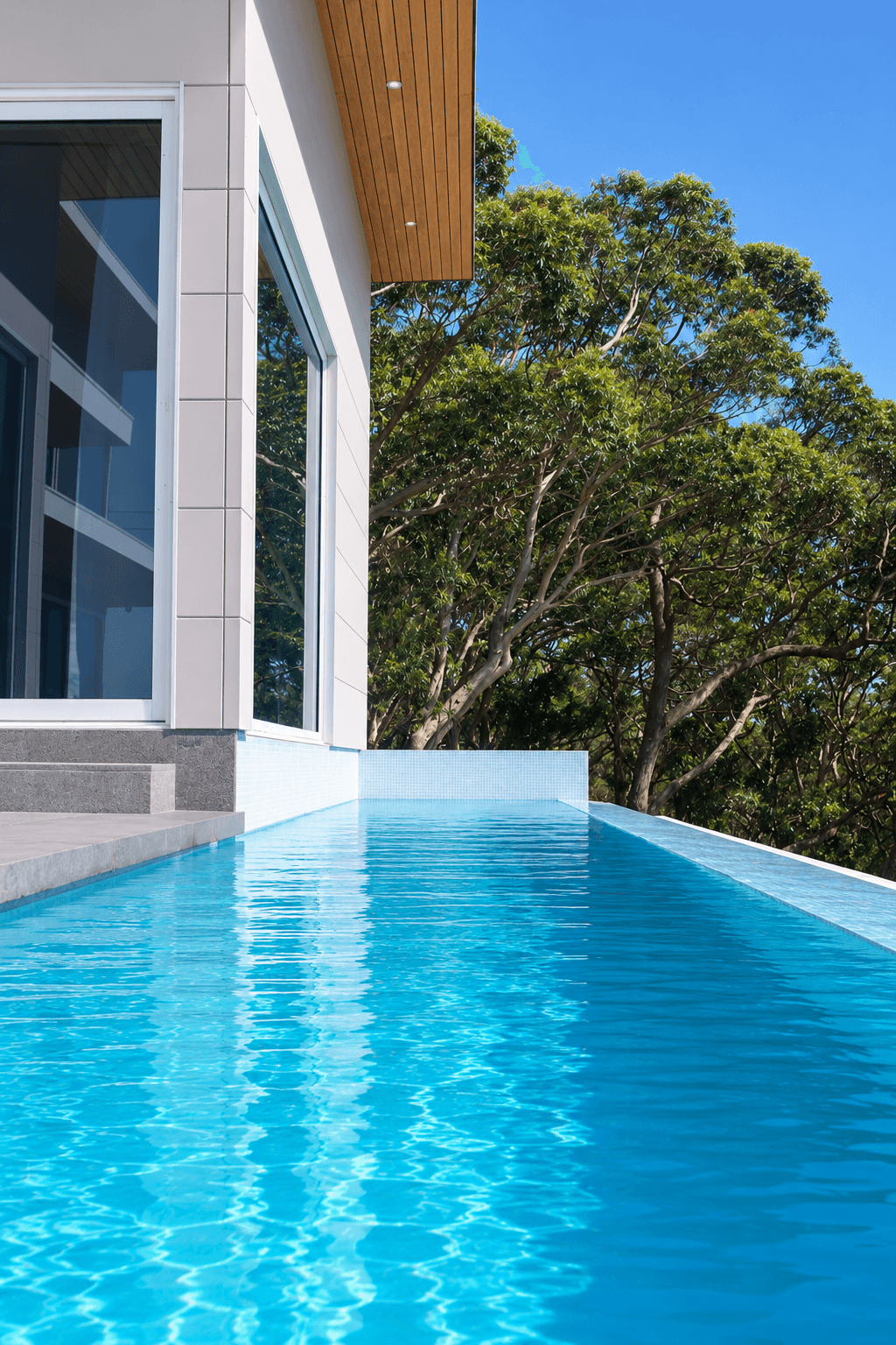 Modern infinity pool retreat